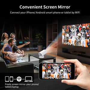 Salange P300 Mini Portable Projector - 4K 8K Video Decoding, 720P HD, Android 11, Wi-Fi, BT 5.1, view 3