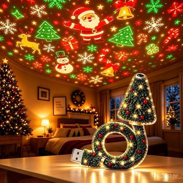 USB Christmas Tree Projector Light